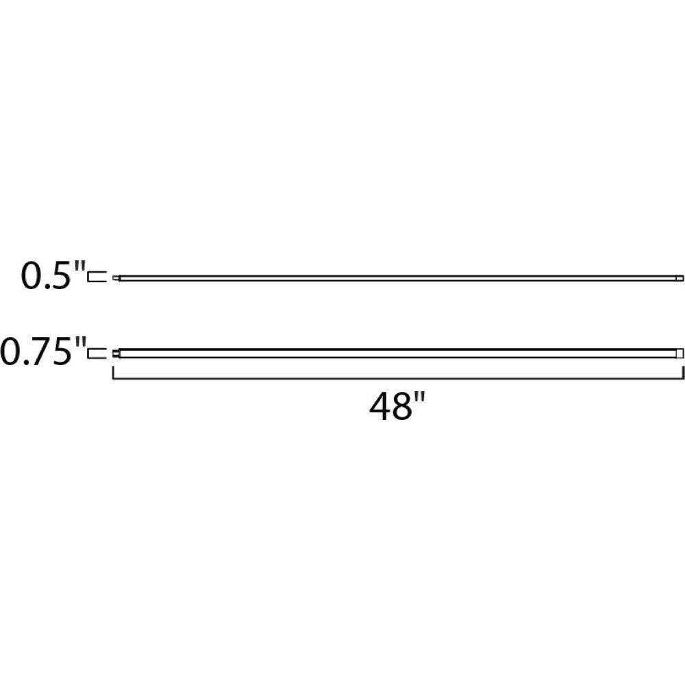Maxim Lighting 89804AL CounterMax MX Long 24 SS LED Under Cabinet Light Bar Dimension Diagram 48 Inch