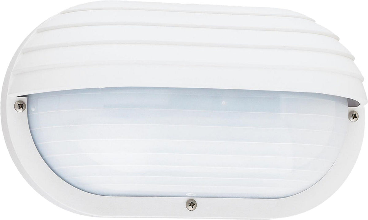 Generation Lighting Bayside 1 light white oval eyelid wall light