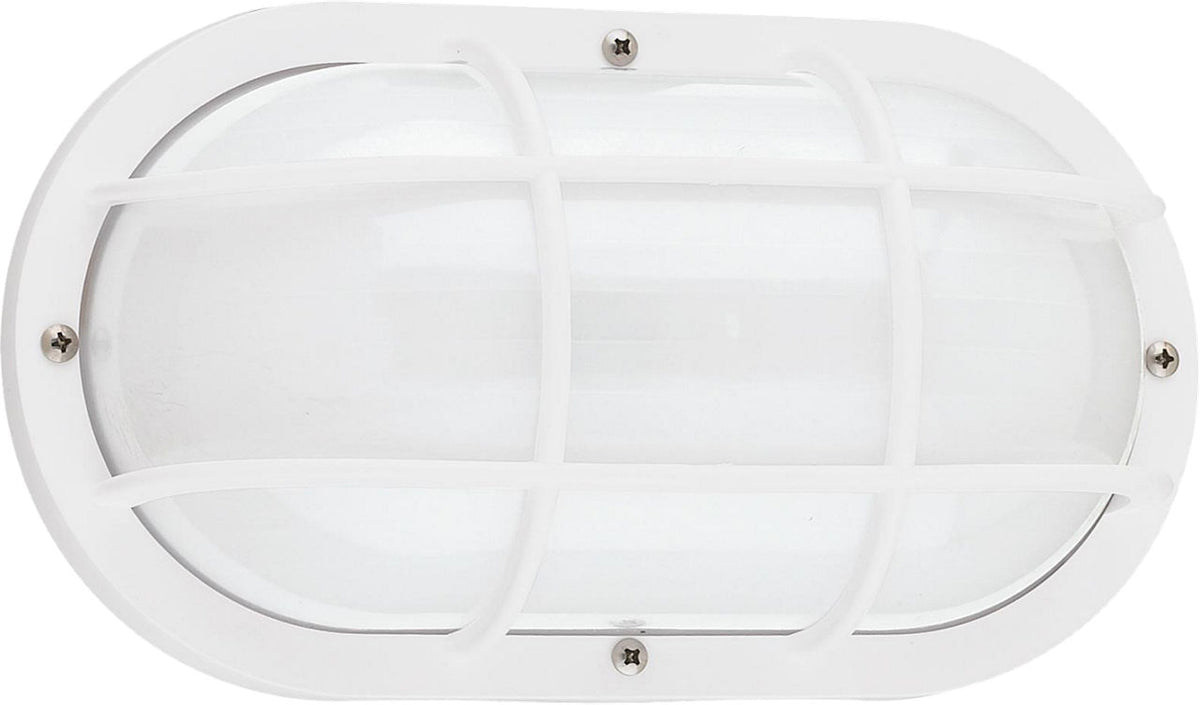 Generation Lighting Bayside 1 light white oval grid wall light