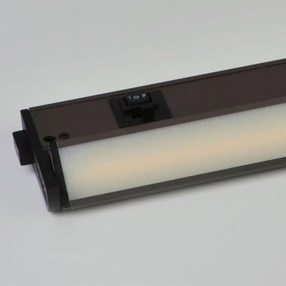 Close-Up View of Maxim Lighting 89864BZ CounterMax 5K Bronze LED Under Cabinet Light Switch Detail