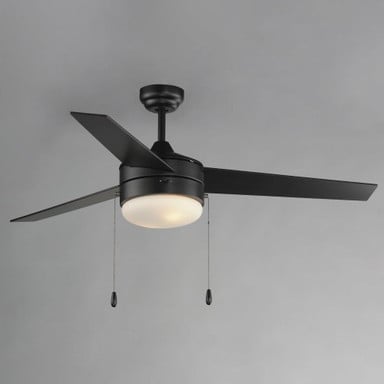 Maxim Lighting 89906FTBKWN Trio Ceiling Fan Mounted Room View