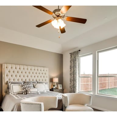 Maxim Lighting 89907FTSNWP Basic Max Ceiling Fan with Light Kit Lifestyle Bedroom