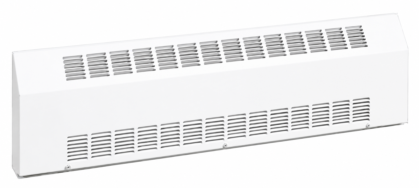 Ouellet OPR2004BL 82" Heavy-Duty Steel Draft Barrier Electric Baseboard Heater - Voltage: 480V - Wattage: 2000W - Finish: White