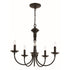 Trans Globe Lighting 9015 BK Candle 5 Light 19 inch Black Chandelier Ceiling Light