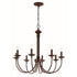 Trans Globe Lighting 9018 ROB Candle 8 Light Rubbed Oil Bronze Chandelier Ceiling Light