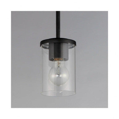 Maxim Lighting 90200CLBK Corona Mini Pendant Black Finish with Clear Glass Shade Detail View