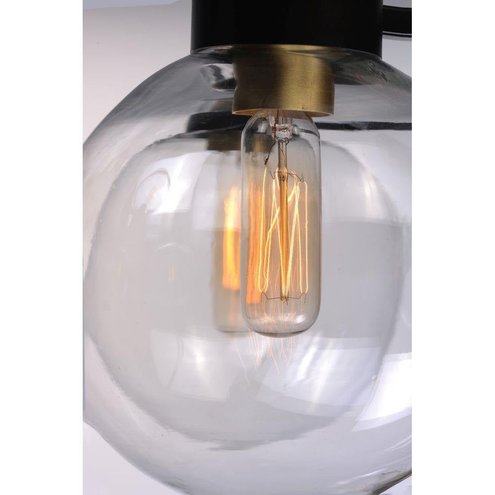 Maxim Lighting 90510CLBZSBR Bauhaus Mini Pendant Clear Globe Shade Close-up Detail