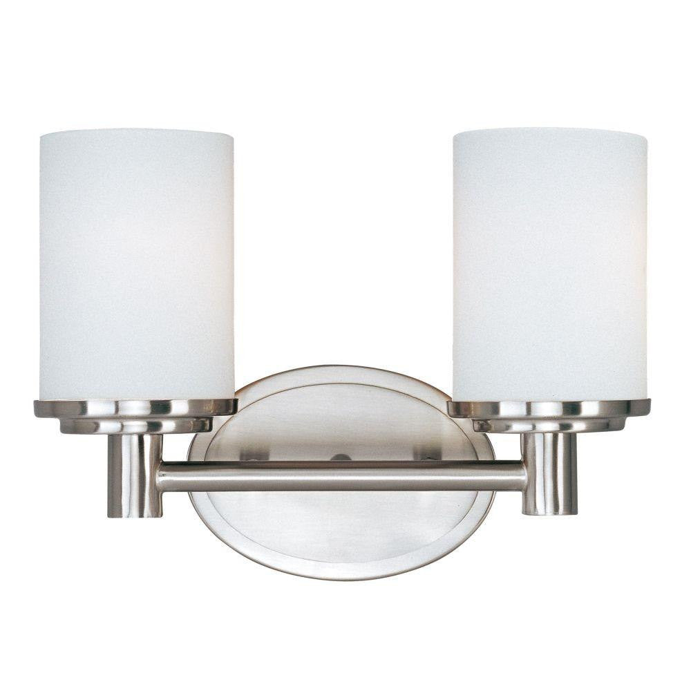 Maxim Lighting 9052SWSN Cylinder 2 Light 12.5 inch Satin Nickel Bath Vanity Wall Light