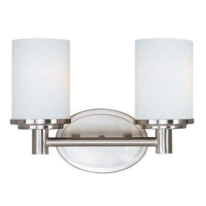 Maxim Lighting 9052SWSN Cylinder 2 Light 12.5 inch Satin Nickel Bath Vanity Wall Light