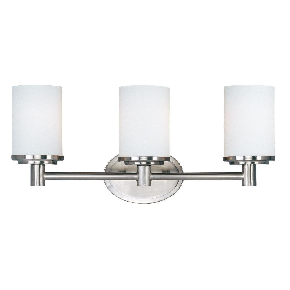 Maxim Lighting 9053SWSN Cylinder 3 Light 20.5 inch Satin Nickel Bath Vanity Wall Light