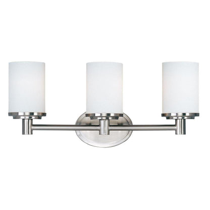 Maxim Lighting 9053SWSN Cylinder 3 Light 20.5 inch Satin Nickel Bath Vanity Wall Light
