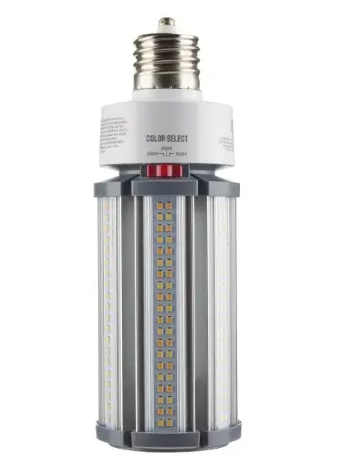 SATCO S23166 LED Corn Bulb, Direct Wire, EX39, Wattage 54W, Voltage 277-480V, Multi-Color Temperature