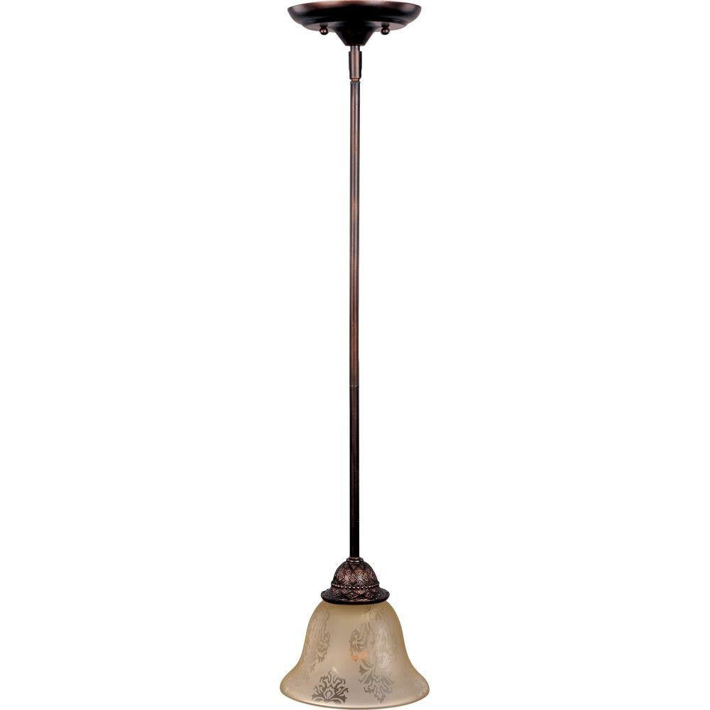 Maxim Lighting 91049SAOI Symphony 1 Light Oil Rubbed Bronze Mini Pendant Ceiling Light