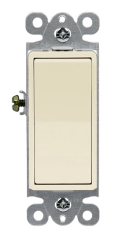 Enerlites 91150-LA Residential Grade Decorator Switch, Single-Pole, Light Almond