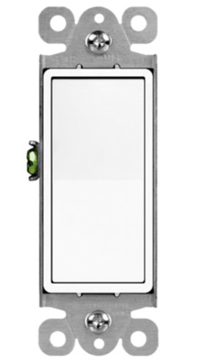 Enerlites 91160-W Residential Grade Decorator Switch W/ Back Light, Single-Pole, White