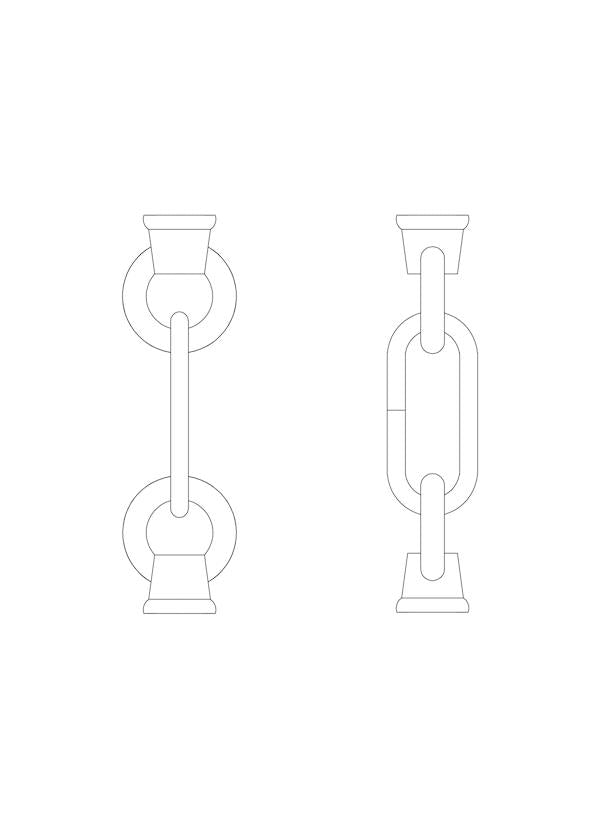 Generation Lighting 9122-715 replacement chain line drawing