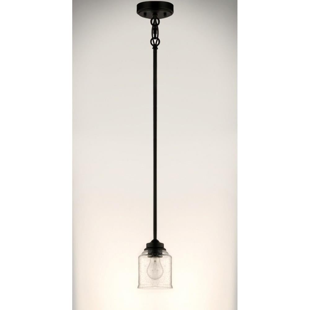 Maxim Lighting 91260CDBK Acadia 1 Light Matte Black Pendant Light Full View