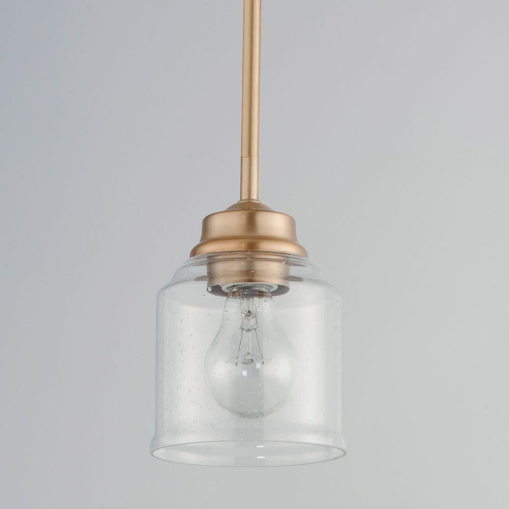 Maxim Lighting 91260CDHR Acadia 1 Light Heritage Brass Mini Pendant Ceiling Light - Close Up Unlit View