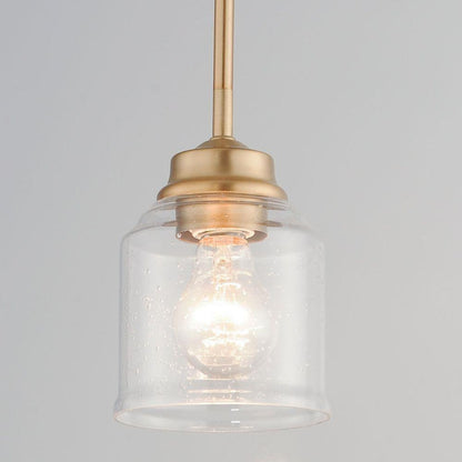 Maxim Lighting 91260CDHR Acadia 1 Light Heritage Brass Mini Pendant Ceiling Light - Close Up Lit View