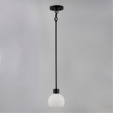 Maxim Lighting 91270SWBK Coraline 1 Light Black Mini Pendant Ceiling Light Side View