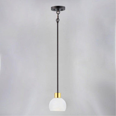 Maxim Lighting 91270SWBZSBR Coraline 1 Light Mini Pendant Bronze Satin Brass Finish Detail