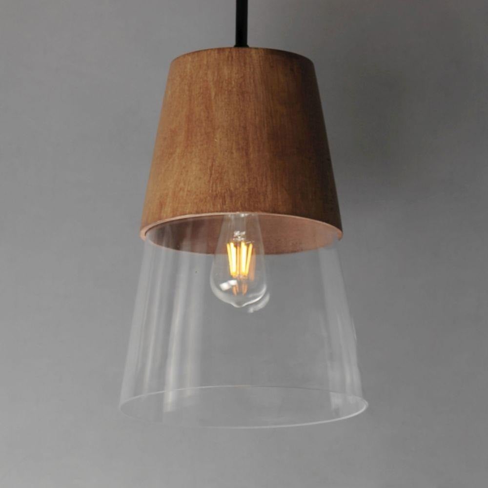 Maxim Lighting 91622CLWNBK Carpenter Mini Pendant alternate angle view