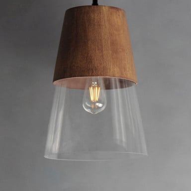 Maxim Lighting 91622CLWNBK Carpenter Mini Pendant side profile view