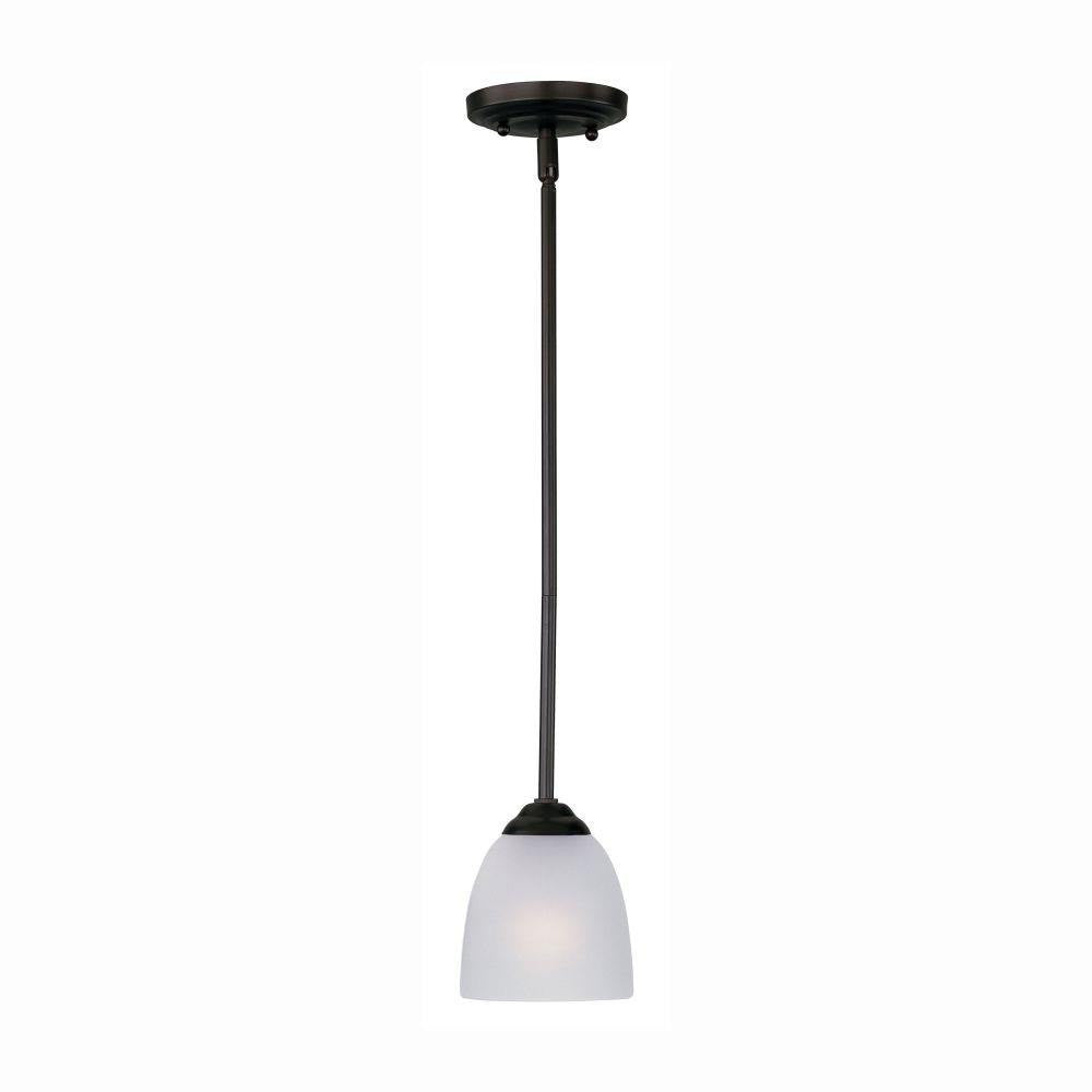 Maxim Lighting 92061FTBK Stefan 1 Light 5 Inch Black Mini Pendant