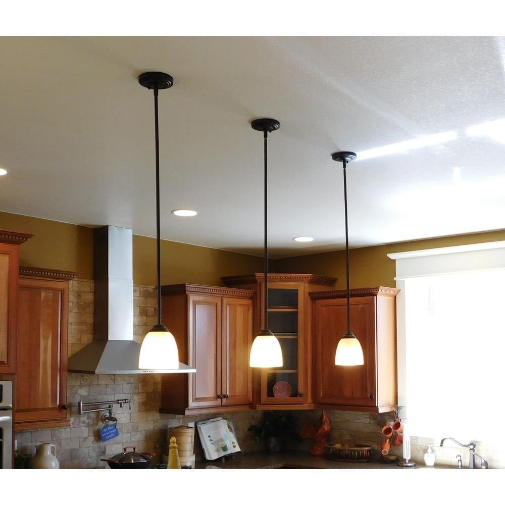 Maxim Lighting 92061FTSN Stefan Mini Pendant shown in kitchen lifestyle setting