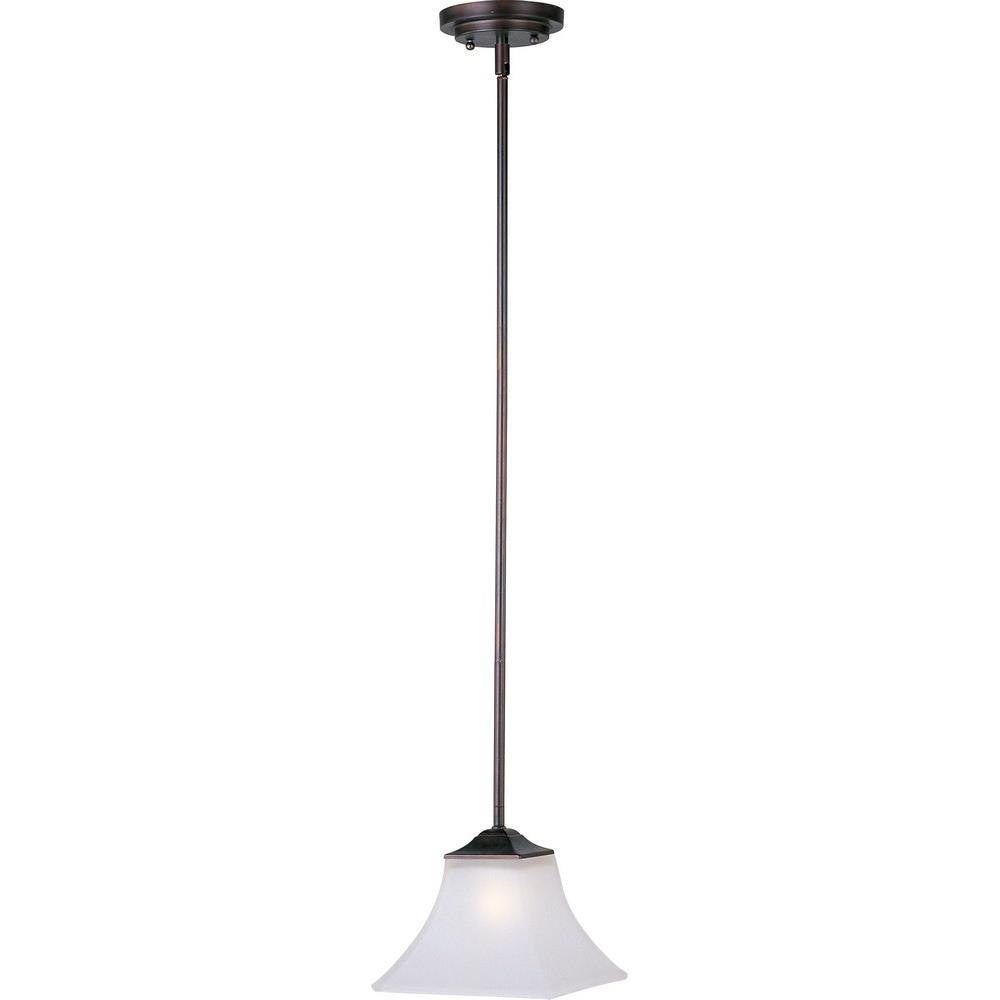 Maxim Lighting 92090FTOI Aurora 1 Light 8 Inch Oil Rubbed Bronze Mini Pendant Ceiling Light