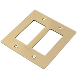 Buster + Punch NPL-05294 US 2 Gang Metal Wall Plate With Logo - Brass