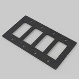 Buster + Punch NPL-02305 Polycarbonate 4G Wall Plate - black finish