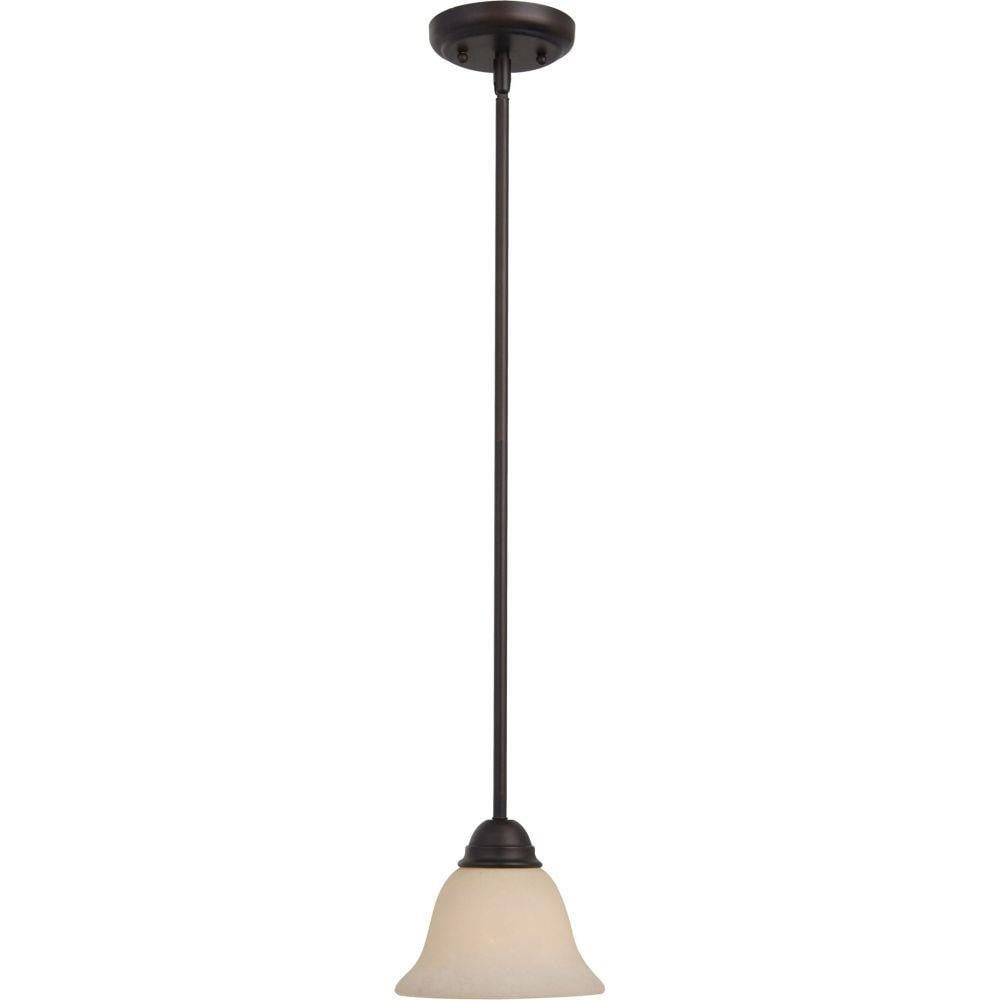 Maxim Lighting 92200FIOI Manor 1 Light 7 Inch Oil Rubbed Bronze Mini Pendant Ceiling Light
