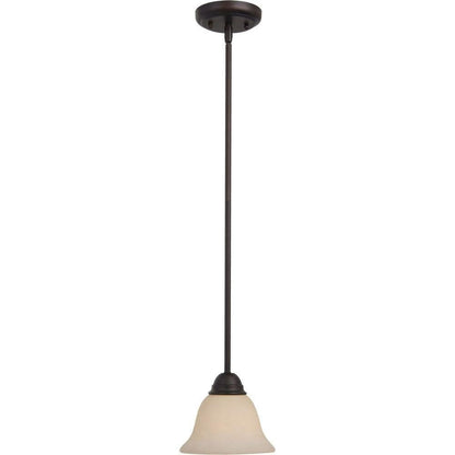 Maxim Lighting 92200FIOI Manor 1 Light 7 Inch Oil Rubbed Bronze Mini Pendant Ceiling Light