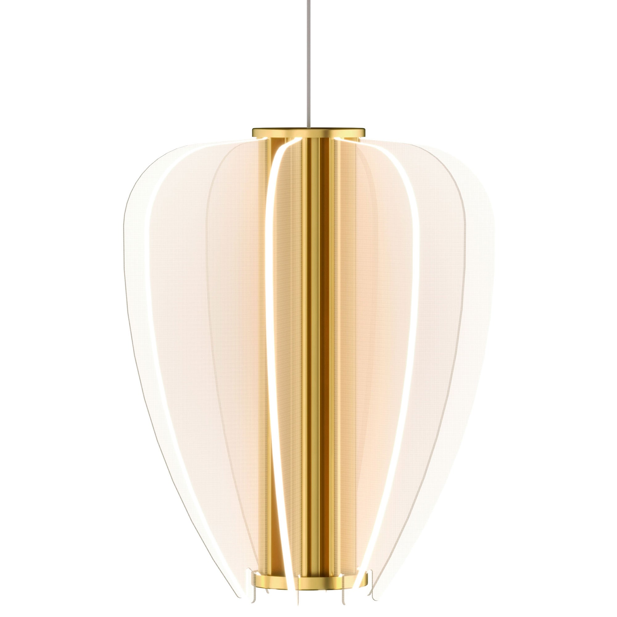 Visual Comfort Modern Collection 700MPNYRBR-LED930 Mini Nyra 12" LED Low-Voltage Pendant Plated Brass