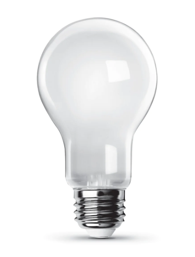 Feit Electric A1940/927CA/FIL/4 A19 Medium Soft White E26 Base Enhance Dimmable Glass General Purpose LED Light Bulb, Color Temperature 2700K, Wattage 5W, Voltage 120V - 4 Pack