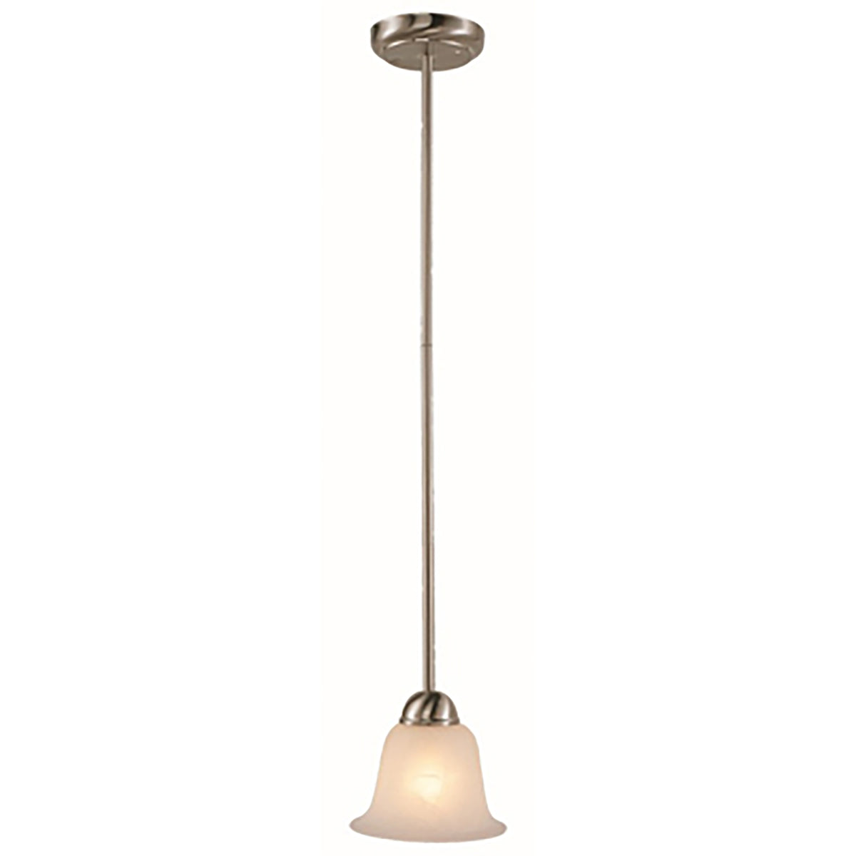 Trans Globe Lighting 9282 BN Aspen mini pendant in brushed nickel with marbleized glass shade