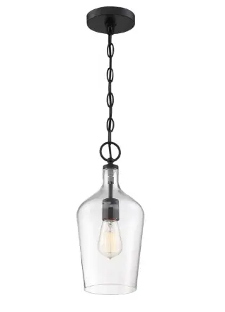 Nuvo 60-6749 Hartley Series Pendant Light, E26, Wattage100W, Matte Black