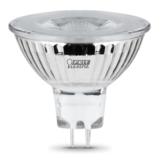 Feit Electric BPBAB/930CA 20W Replacement Bright White GU5.3 Base MR16 Dimmable Enhance Reflector LED Light, Color Temperature 3000K. Wattage 2.6W, Voltage 12V