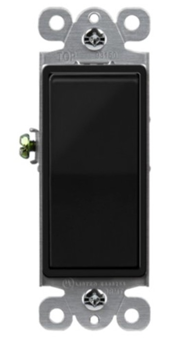 Enerlites 93150-BK Residential Grade Decorator Switch, Three-Way, Black