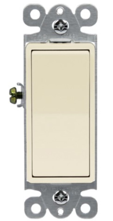 Enerlites 93150-LA Decorator Switch W/ LED Guide Light, Three-Way, Light Almond