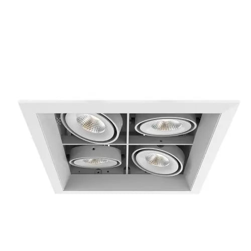 Eurofase Lighting TE164BLED-40-4-22 10-in LED Recessed Downlight, 4-Light, Wide, Color Temperature 4000K, Wattage 60W, Lumens 5156 lm, Voltage 120V, White Finish