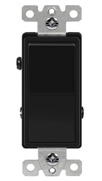 Enerlites 93200-BK Commercial Grade 20A Decorator Switch, Three-Way, Black