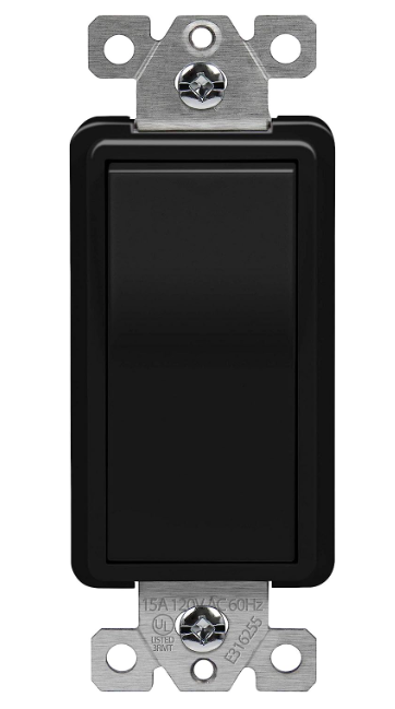 Enerlites 94150-BK Residential Grade Decorator Switch, Four-Way, Black