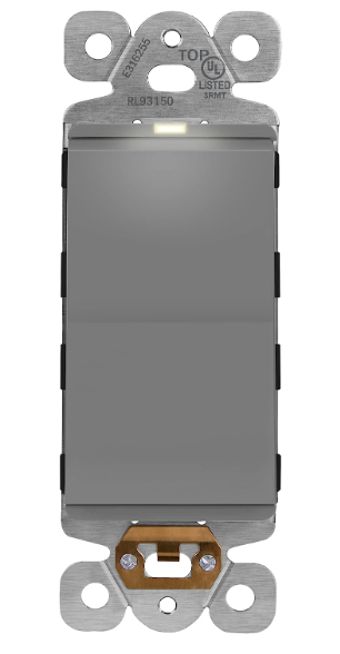 Enerlites 94150-GY Residential Grade Decorator Switch, Four-Way, Gray