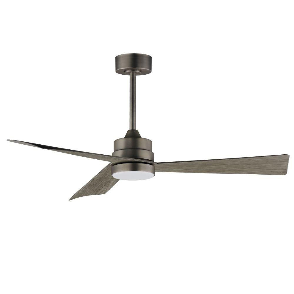 Maxim Lighting 88837WTNAB Vortex 3 Blade 52 inch Natural Aged Brass Ceiling Fan with LED Light Kit