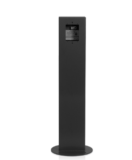 Leviton 1PS24-E 24" Power Pedestal, No Hinge, Surface Mount, Black Finish