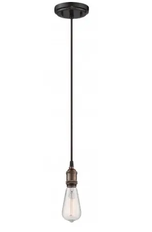 Nuvo 60-5505 Vintage 8" 1-Light Mini Pendant Light, Wattage 100W, Rustic Bronze