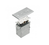 Enerlites 975506-SS 20A One-Gang Stainless Steel Floor Box Assembly W/ Tamper-Weather-Resistant Duplex Receptacle