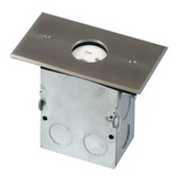 Enerlites 975547-SS Stainless Steel One Gang Floor Box W/ 20A Tamper-Weather-Resistant Receptacle